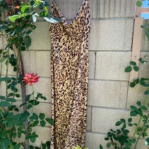 Satin Cheetah midi Dress
